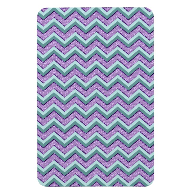 Magnet Flexible ZigZag turquoise et Améthyste (Vertical)