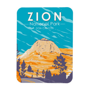 Magnet Flexible Zion National Park Utah Zion Canyon Road Vintage