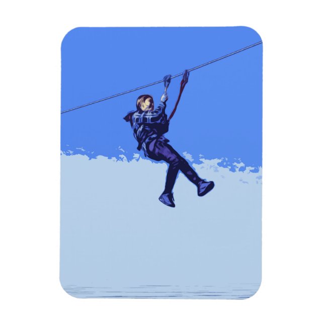 Magnet Flexible Zipping Est Mon Chose - Zipline Rider (Vertical)