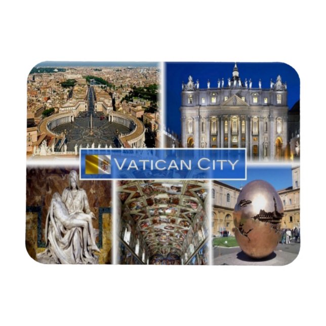 Magnet Flexible zIT000 ROME Vatican City. Carré de Saint Pierre, (Horizontal)