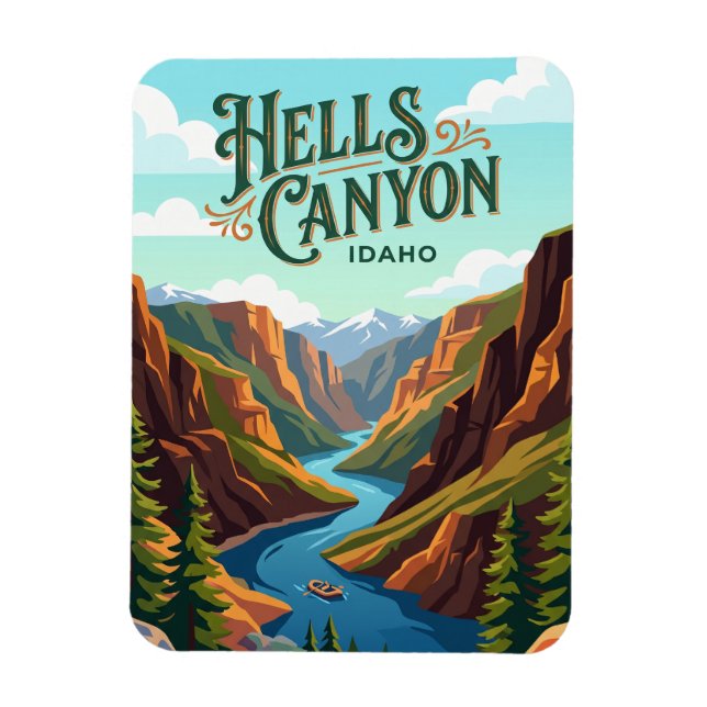 Magnet Flexible Zone de loisirs nationale de Hells Canyon USA (Vertical)