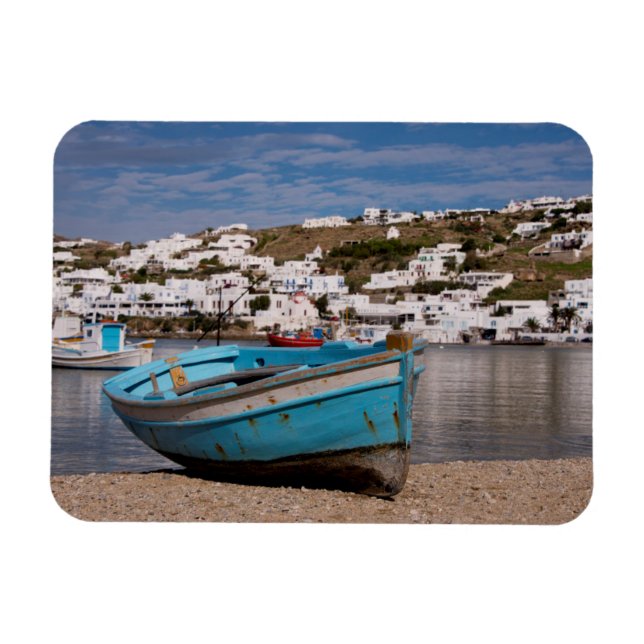 Magnet Flexible Zone portuaire avec des bateaux de pêche grecs (Horizontal)