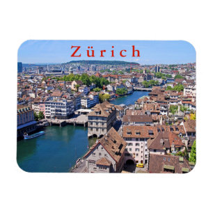 Magnet Flexible Zurich. Panorama de la tour de Grossmunster
