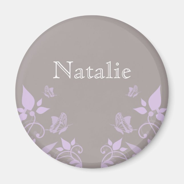 Magnet floral papillon Lilac (Devant)