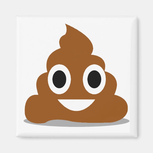 Magnet Frigo Drôle Émoticône Émoji Caca (Devant)