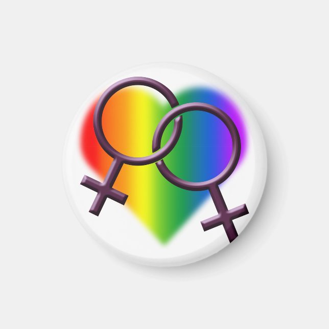 Magnet gay pride Lesbienne Love Gay Cadeaux femmes (Devant)