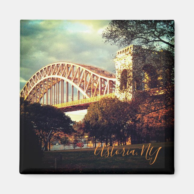 Magnet "Hell Gate Bridge in Automne" (Devant)