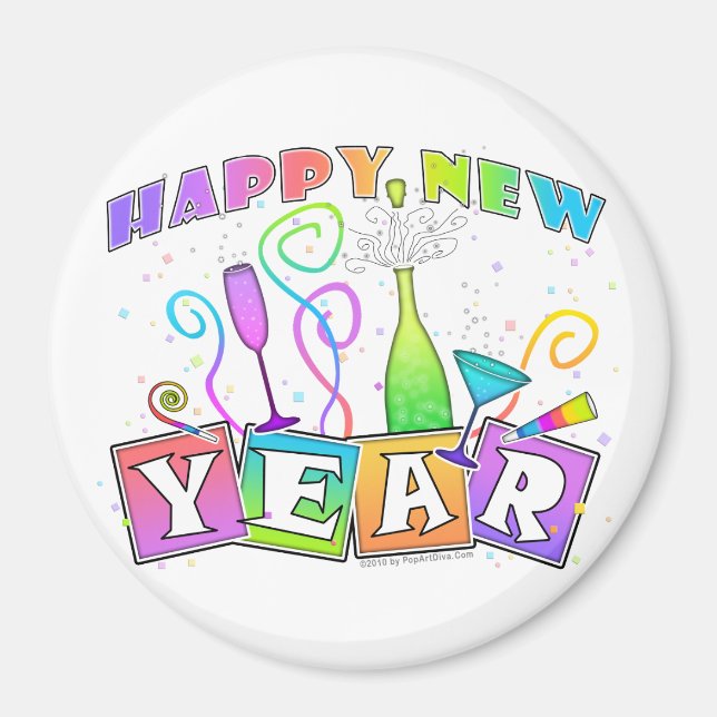 Magnet - HEUREUX NOUVEL AN (Devant)