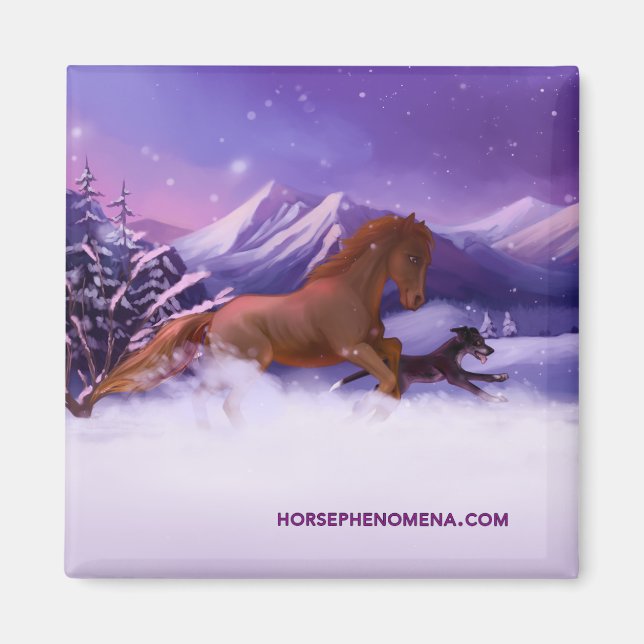 Magnet hivernal Phénomène de cheval (Devant)