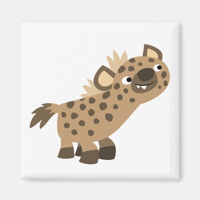Magnet Hyena Cartoon Curieux (Devant)