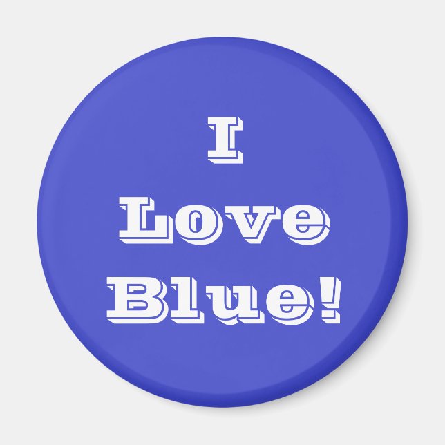 Magnet I Love Blue (Devant)
