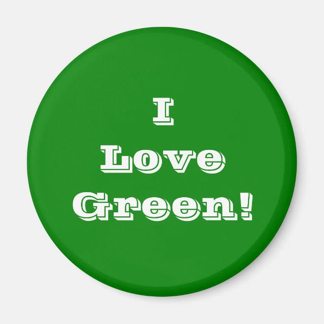 Magnet I Love Green (Devant)