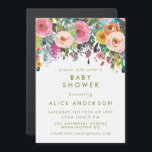 |MAGNET| Invitation Baby shower floral peint<br><div class="desc">Beau arbustes, branches et feuilles en acrylique peints à la main, faisant un magnifique dessin de la bordure supérieure. Baby shower tendance, moderne et unique invitation magnétisée afin que vos invités puissent facilement le gifler sur le réfrigérateur et le garder là comme un joli rappel de votre grand jour. Le...</div>