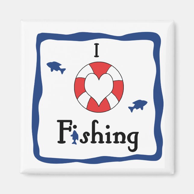 Magnet - J'aime la pêche (Devant)