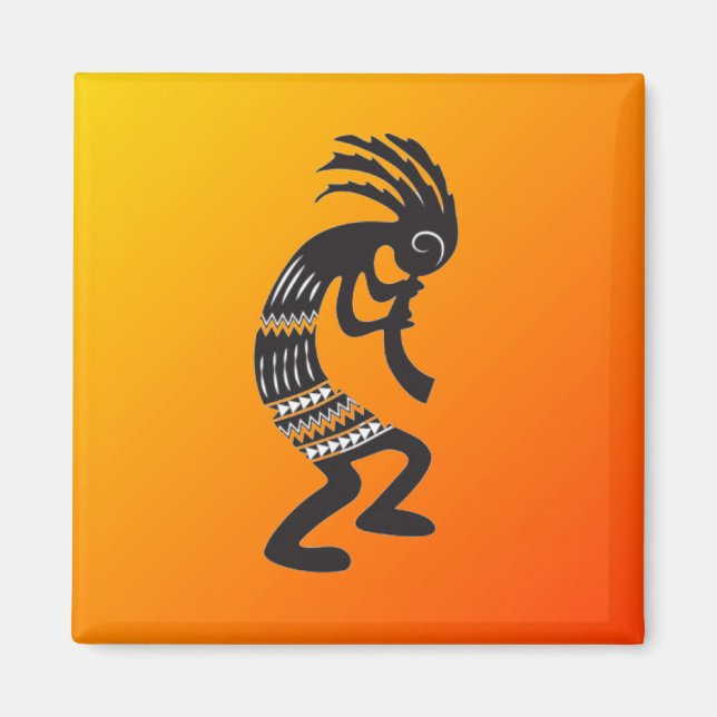 Magnet Kokopelli, amérindien du sud-ouest (Devant)