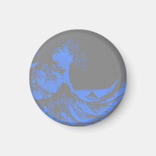 Magnet La Grande Vague Bleu & Gris