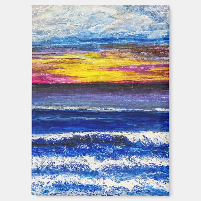 Magnet - Lever de soleil au bord de la mer (Recto)