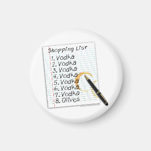 MAGNET - LISTE D'ACHATS DE VODKA