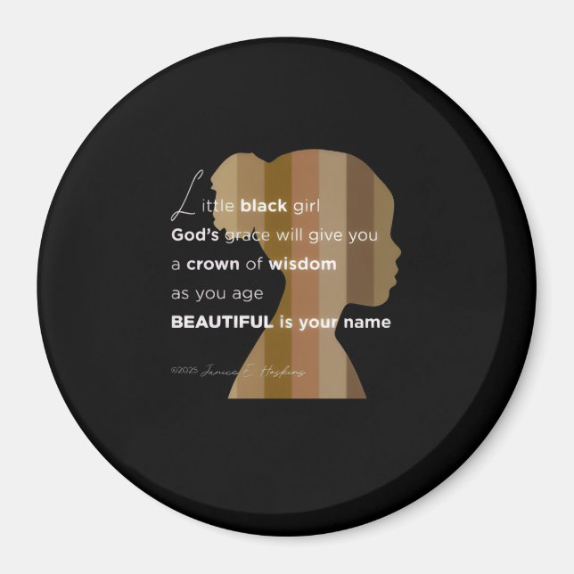 Magnet little black girl magnet (Devant)