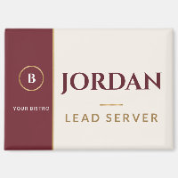 Magnet Logo de livraison de restaurant Burgundy Cr