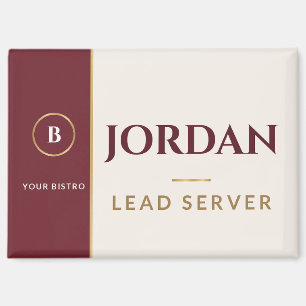 Magnet Logo de livraison de restaurant Burgundy Cr