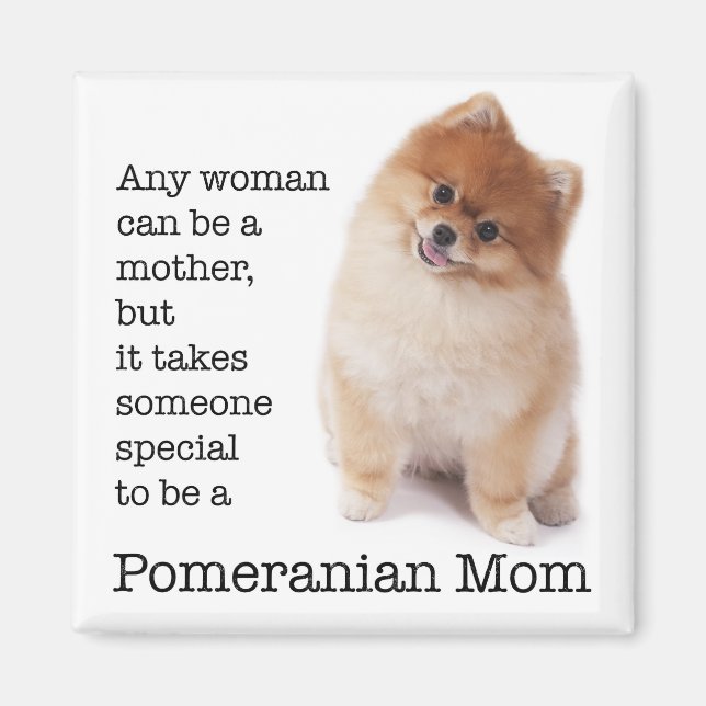 Magnet maman Pomeranian (Devant)