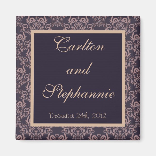 Magnet Mariage de dentelle pourpre (Devant)