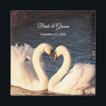Magnet Mariage des cygnes blancs<br><div class="desc">Élégant Mariage de cygnes blancs</div>