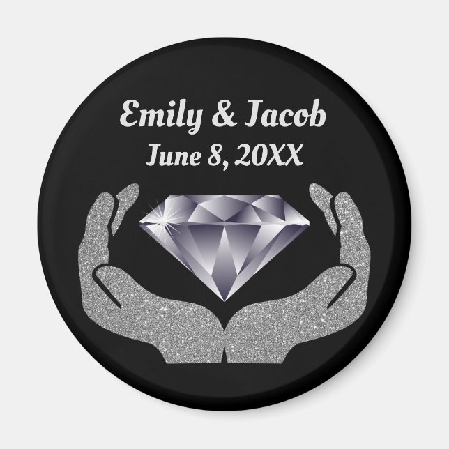 Magnet Mariage des mains de diamant (Devant)
