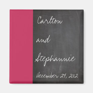 Magnet Mariage rose tableau noir