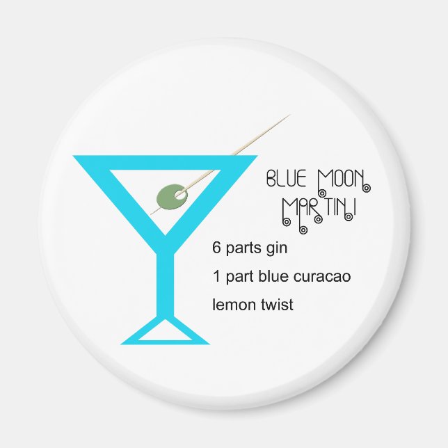 Magnet Martini de la Lune Bleue (Devant)
