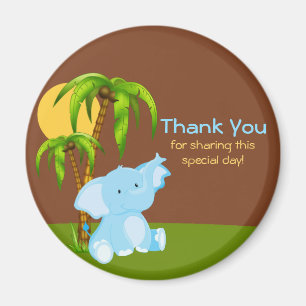 Magnet Merci Eléphant de la Jungle mignonne