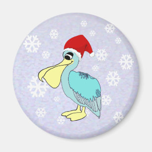 Magnet mignon de pélican de Père Noël