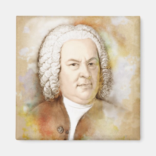 Magnet mit Johann Sebastian Bach (Devant)
