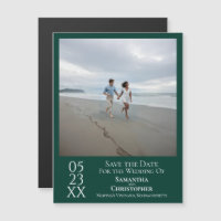 Magnet Moderne de Sauvegarde de Date de Photo Vert
