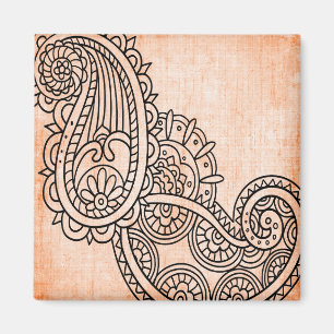 Magnet Motif Orange Mehndi