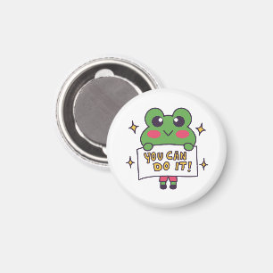 Magnet Motivant Grenouille Mignonne “Vous Pouvez L