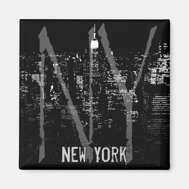 Magnet New York Frigo Magnet NY Souvenir Magnet (Devant)