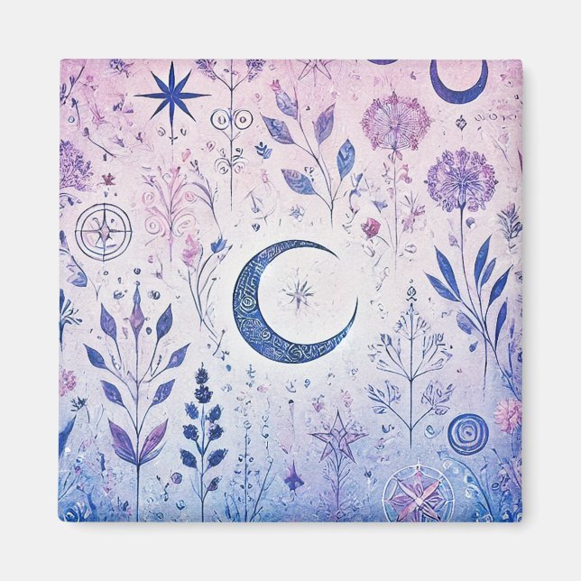 Magnet païen Whimsical - Design pastel céleste (Devant)