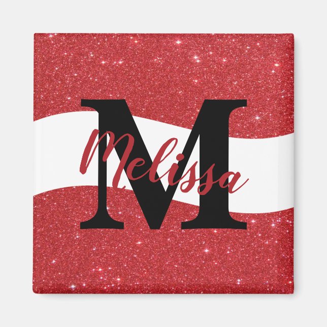Magnet pailleté personnalisé (Devant)