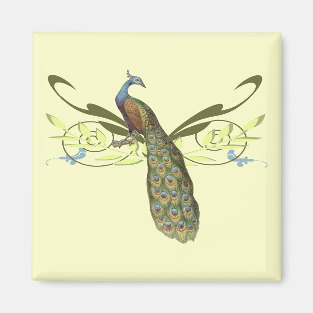 Magnet Paon Vintage (Devant)