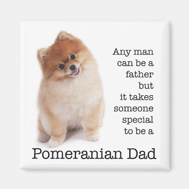 Magnet Papa Pomeranian (Devant)