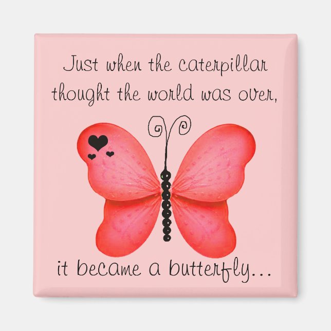 Magnet papillon rouge (Devant)