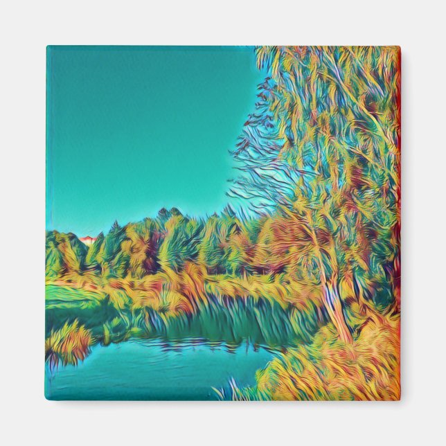 Magnet Paysage de Campagne d'Été (Devant)
