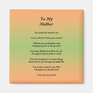 Magnet Peom de la fête des mères