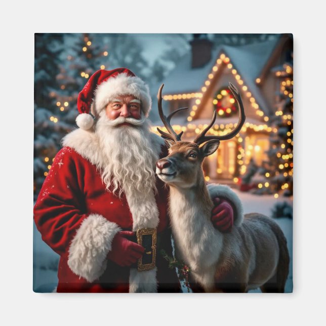 Magnet Père Noël de vacances (Devant)