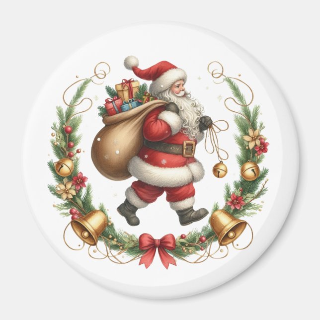 Magnet Père Noël vintage (Devant)