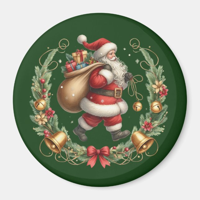 Magnet Père Noël vintage (Devant)