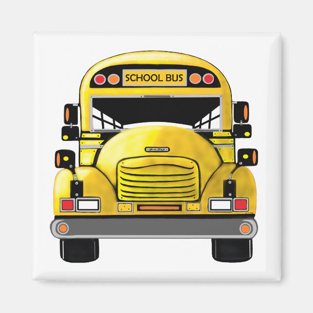 Magnet personnalisé de bus scolaire (Devant)