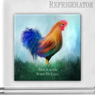 Magnet personnalisé de coq drôle